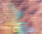 6 Passages, Rose Gold, spray paint, beeswax, holographic paper & resin on birch panel, 42” x 42” x 2” $14,000 copy