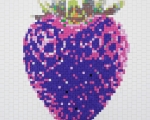 Purple Strawberry 3D