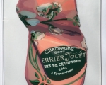 dominique steffens - crushed perrier jouet rose - 23 by 17 inches white background