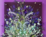 Purple Garden Oil and silkscreen on layered acrylic sheet 20x22 inches $2800
