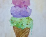 One is Three Scoops Waffle Cone